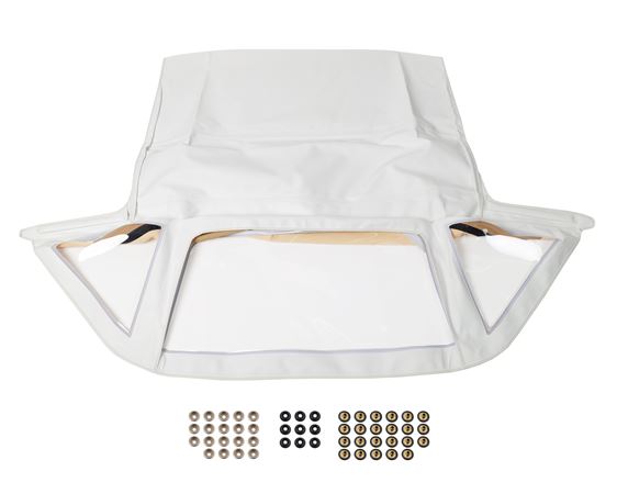 Hood Cover - White Everflex PVC with Zip Out Rear Window - 822021WHITE